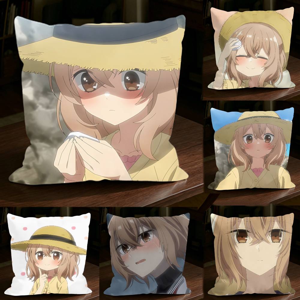 Suicidal Hinako This Monster Wants to Eat Me Square Sofa Pillow Cover Solid Color Living Room Home Decor Cushion Case