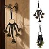 Hanfseil Windspiele Hexenglocken für Türklinkenschutz, Handgefertigter Vintage Metallhänger, Dekorative Glocke Boho Wohnraum Hexen Deko Für