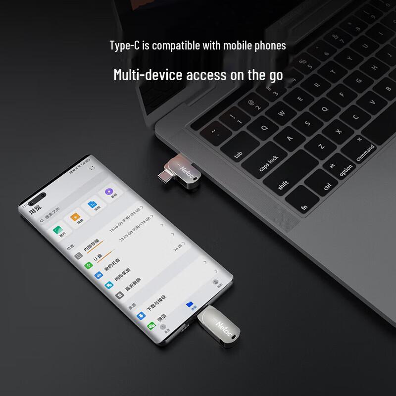 Netac U785C Mini Metal Dual-Interface USB Flash Drive