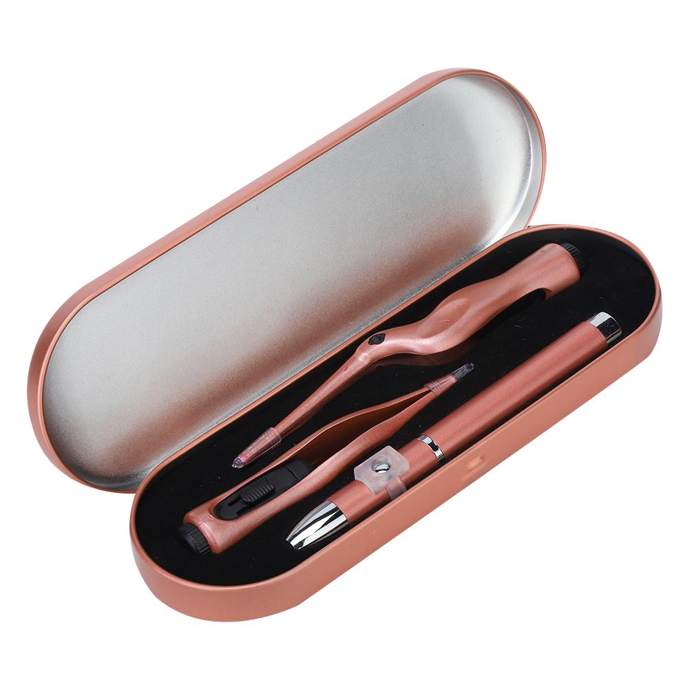 3 Stück Professionelles Kinder Leuchtendes Ohrstäbchen Ohrenschmalzentferner Pinzette Popelclip Set