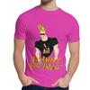 Rundhals Johnny Bravo Brille Cartoon T-Shirt Grafikdruck Unisex Reines Baumwoll-T-Shirt Heiß