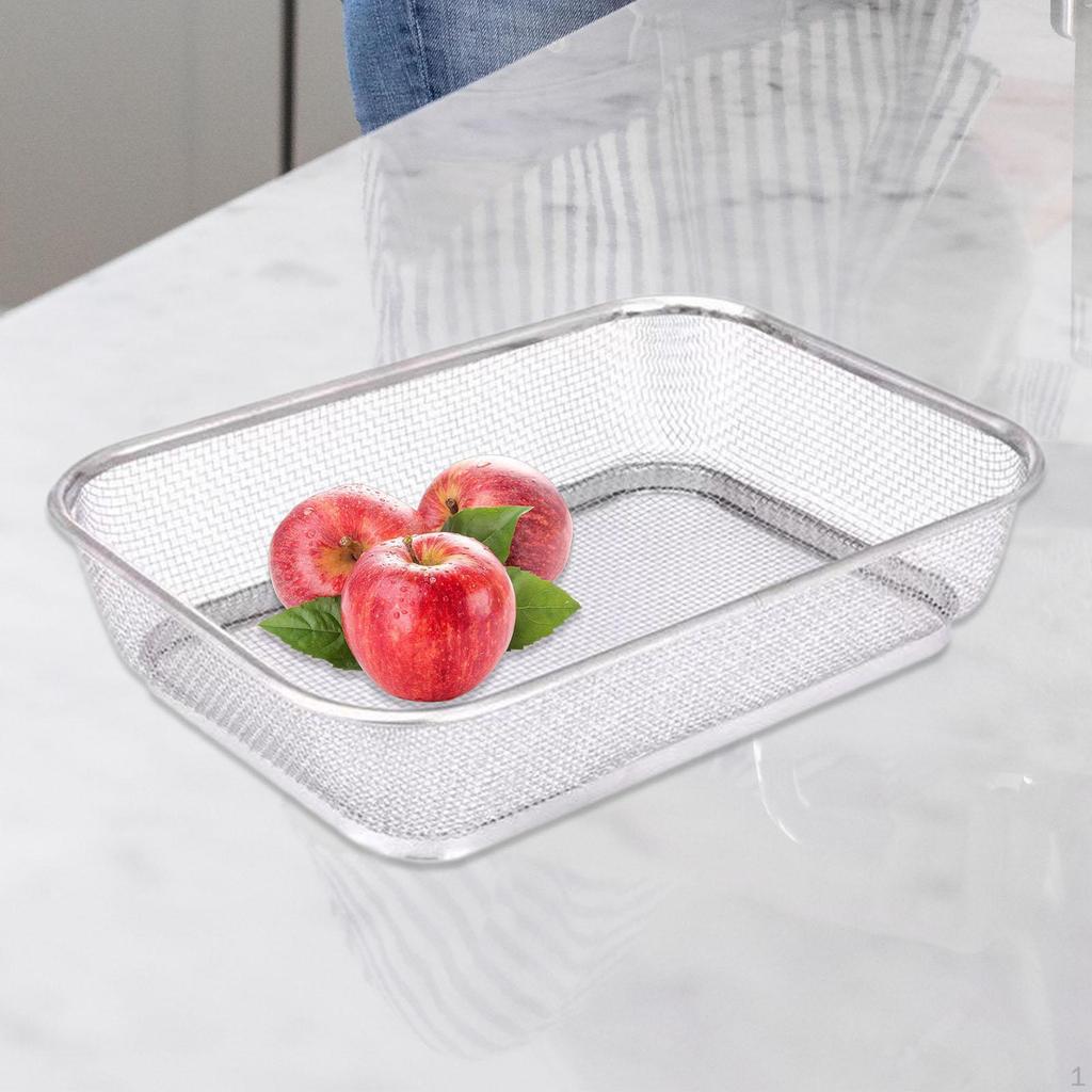 Stainless Steel Rice Basket Fruit Drain Multipurpose Pasta Strainer Fine Mesh