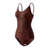 Damen Spaghetti-Träger Knopf Ganzkörper-Formwäsche Bauchkontrolle Taillenformer Bodysuit