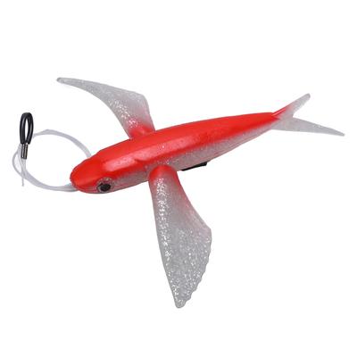 Simulation Flying Fish Bright Color Waterproof Portable Yummy Tuna Lures with Hook for Marine Tuna Mackerel