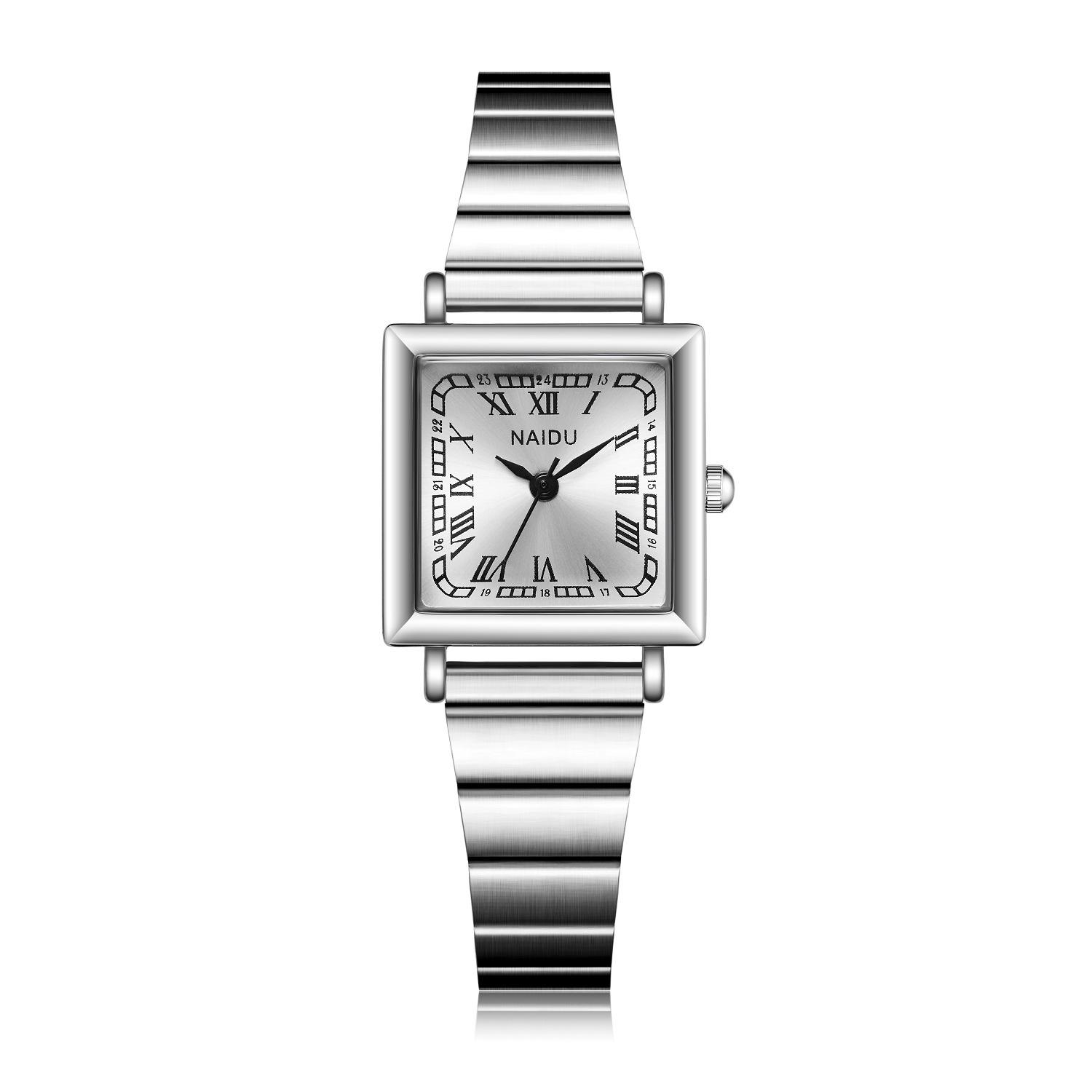 

Квадратные средневековые женские часы Маленькие квадратные часы со стальным ремешком Компактные женские часы