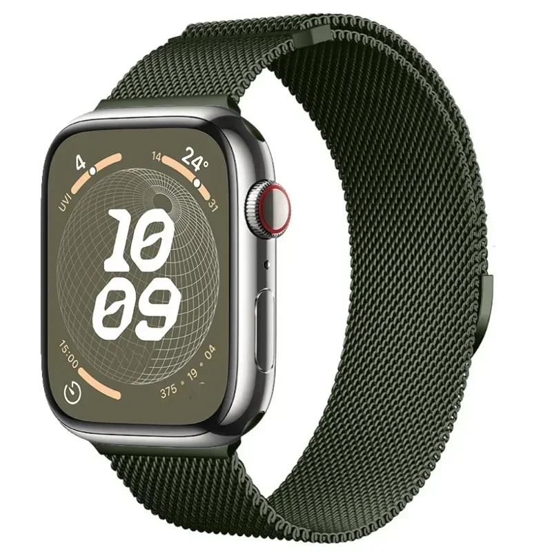 Classic Megnetic Strap For Apple Watch 9 8 7 41 45mm Ultra 2 49mm Men's Women's Metal Breathable Band For iWatch 6543SE 44 40 42mm Belt