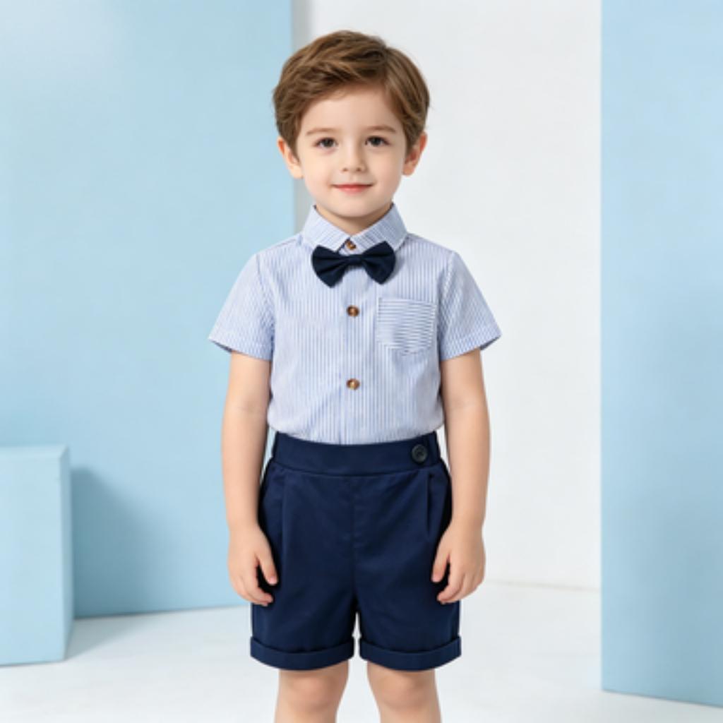Baby Boy Short Sleeve and Shorts Set for Infant Toddler - 2 Piece Outfit