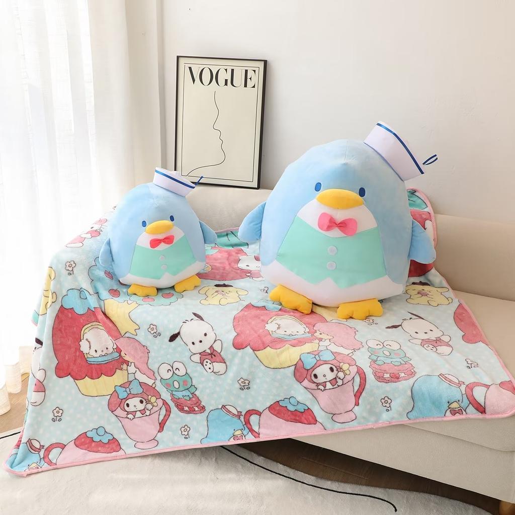 Kawaii Tuxedo Sam Plush Toy Japanese Style Stuffed Penguin Doll Comfortable Plushies Throw Pillow Blanket Sofa Xmas Gifts