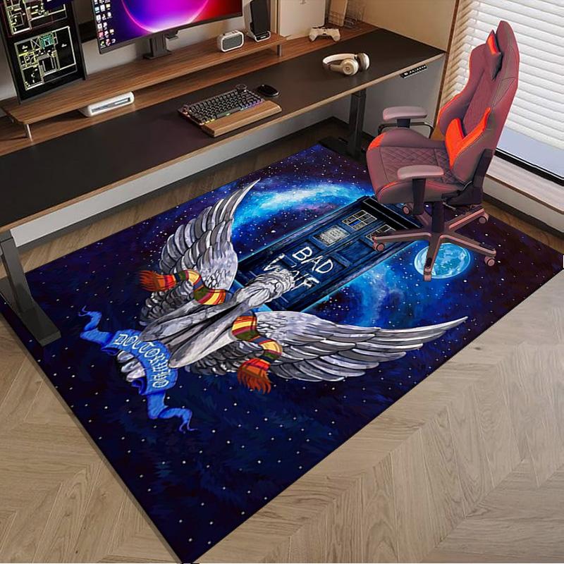 Tardis In Starry Night Carpet, Chair Rug,Rug for Office Bedroom Living Rooms, Doormat Decor Fan Gift Christmas Gift