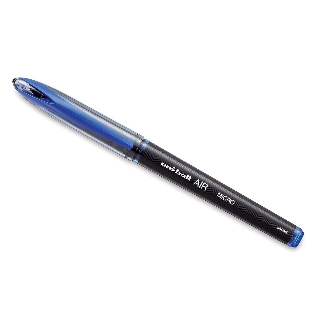 Uni-ball Air UBA188M 0.5 mm Roller Ball Pens Blue Ink Pack of 6 for Office Home & School Use