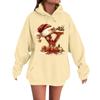 Women's Casual Comfortable Long-Sleeved Christmas Letter-Printed Warm Hooded Crew-Neck Sweatshirt