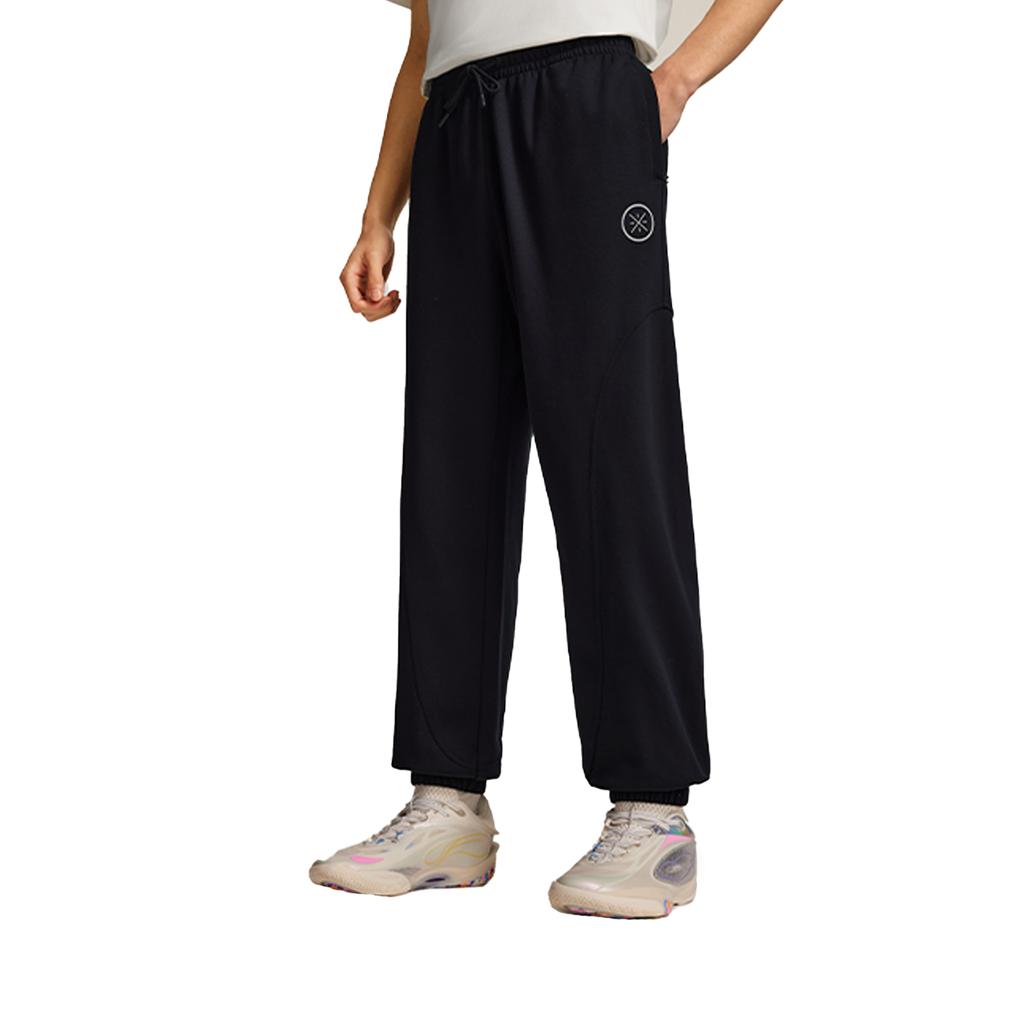 Li Ning Wade Series Loose Letter Stitched Knit Sports Pants Men pants AKLV681-1
