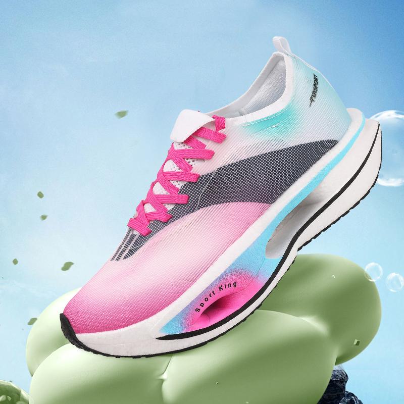 Men's Sports Shoes Full Palm Carbon Plate Running Shoes Men's and Women Marathon Racing Shock-absorbing Athletics Training Shoes