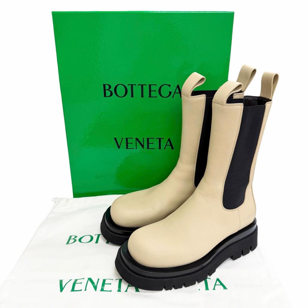 Excellent BOTTEGAVENETA Boots The Rug Side-gore Chelsea Boots, Leather 38 592045 Used