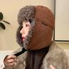 Autumn and Winter Hat Women's Bag Head Hat Fleece Thermal Hat Windproof Ear Protection Lei Feng Hat