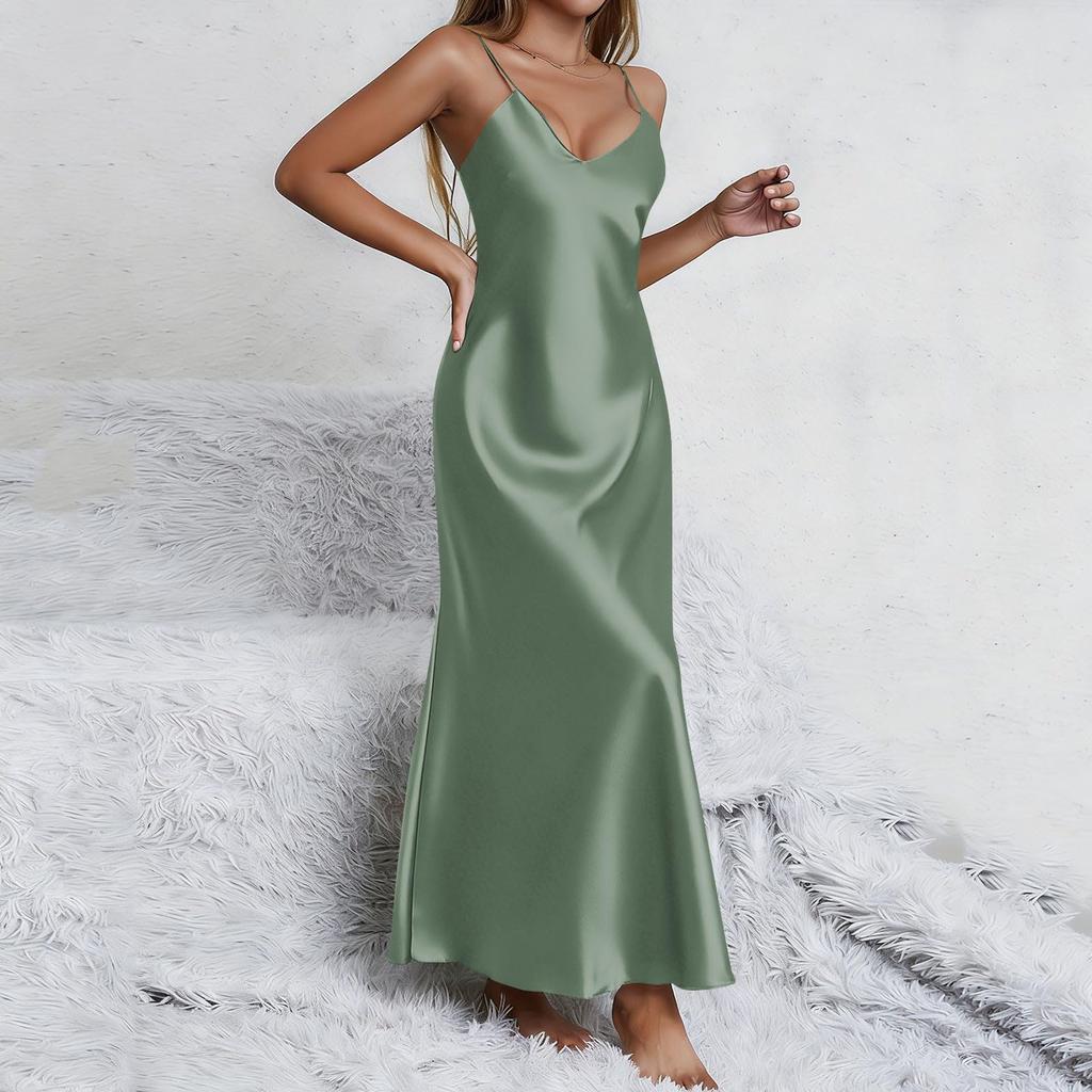 Ladies' Sleeping Skirt, Sexy Strap Sleeping Skirt, Split Sexy Thin Home Clothing