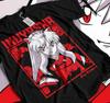 Inuyasha Sesshomaru T-shirt Red Moon Anime Best Anime Vintage Black T-shirt 024