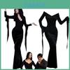 Mercoledì Morticia Addams Abito di Velluto Monopezzo Costumi Cosplay Per Adulti Festa di Halloween