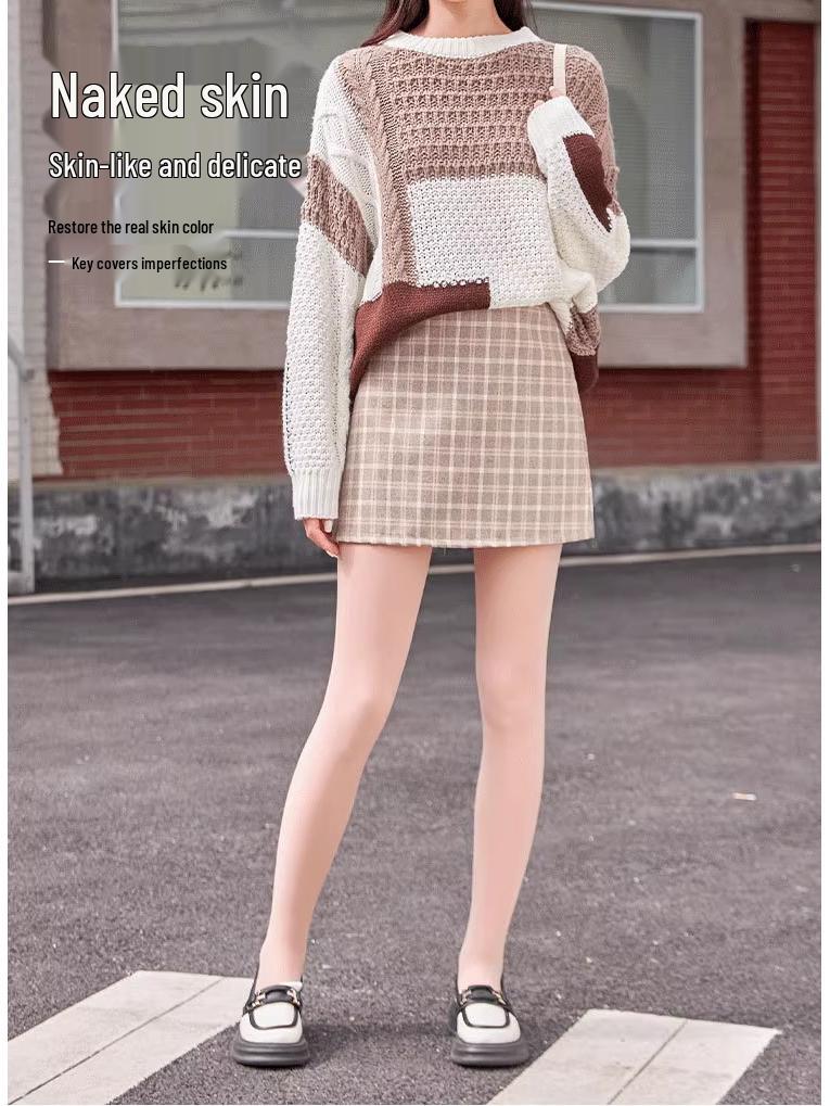 Flower Fairy High Waist Tummy Control Fleece-Lined Leggings - Autumn/Winter Women's Bare Leg Thin, Extra Thick Pantyhose