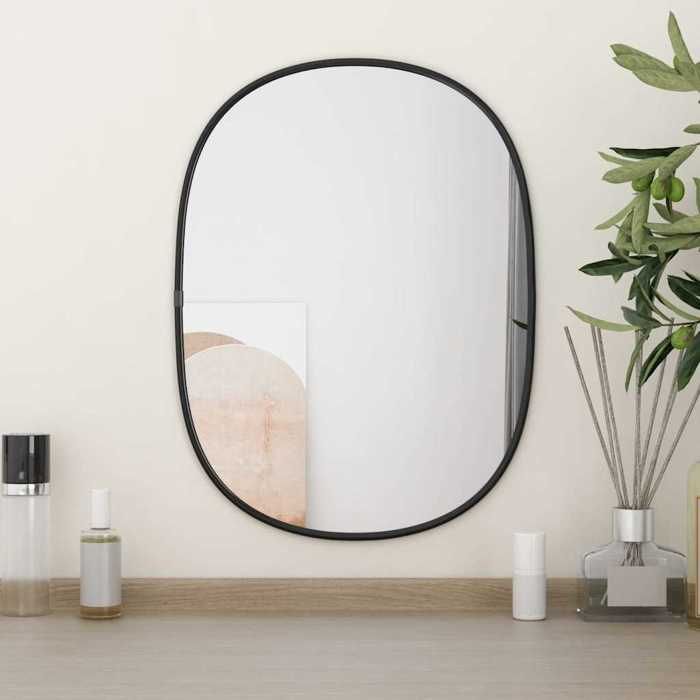 VidaXL Mural Miroir de Maquillage Coiffeuse Cosmétique Décoration de Chambre à Coucher Salle de Bain Salon Intérieur Noir 348222