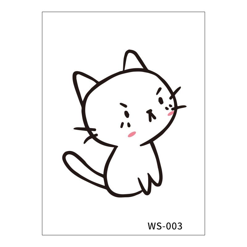 

Красивая наклейка Мультяшная наклейка тату Милая животная кошка наклейка тату Водонепроницаемая стойкая наклейка тату Мужчины и женщины 45*65mm