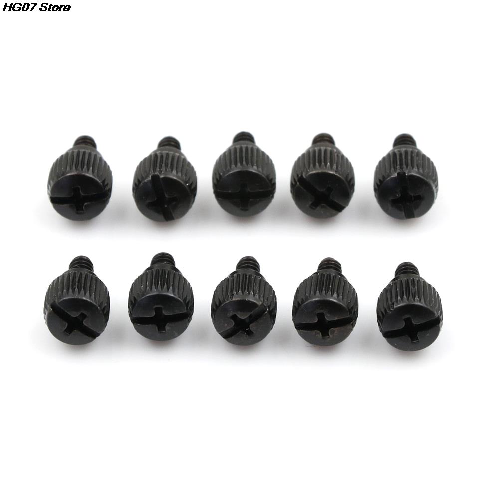 10pcs M3.5 6 #-32 Computer Case Screws Black Or Nickel Computer Case Screws Adjustment Screws Hand Tighten Thumb Screws
