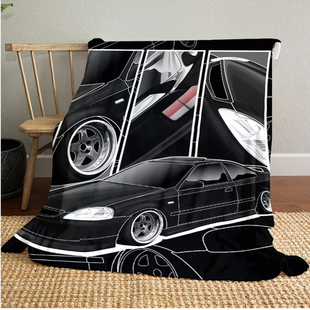 1PC Car Enthusiasts Dream Blanket Perfect All Seasons Soft Comfortable Sofa Office Travel Home Use Makes Great Gift