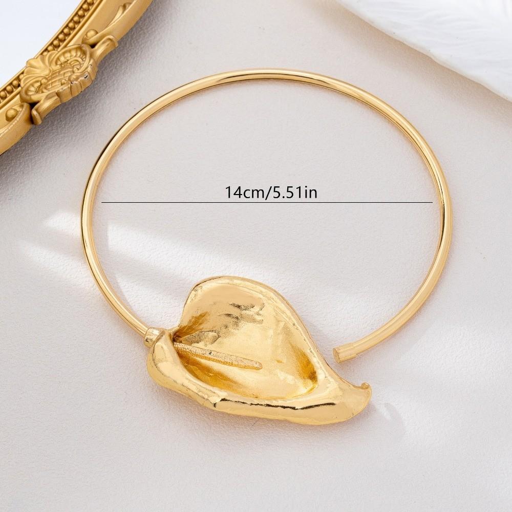 3D Floral Open Choker Necklace Gold Color Statement Choker New Clavicle Chain Jewelry