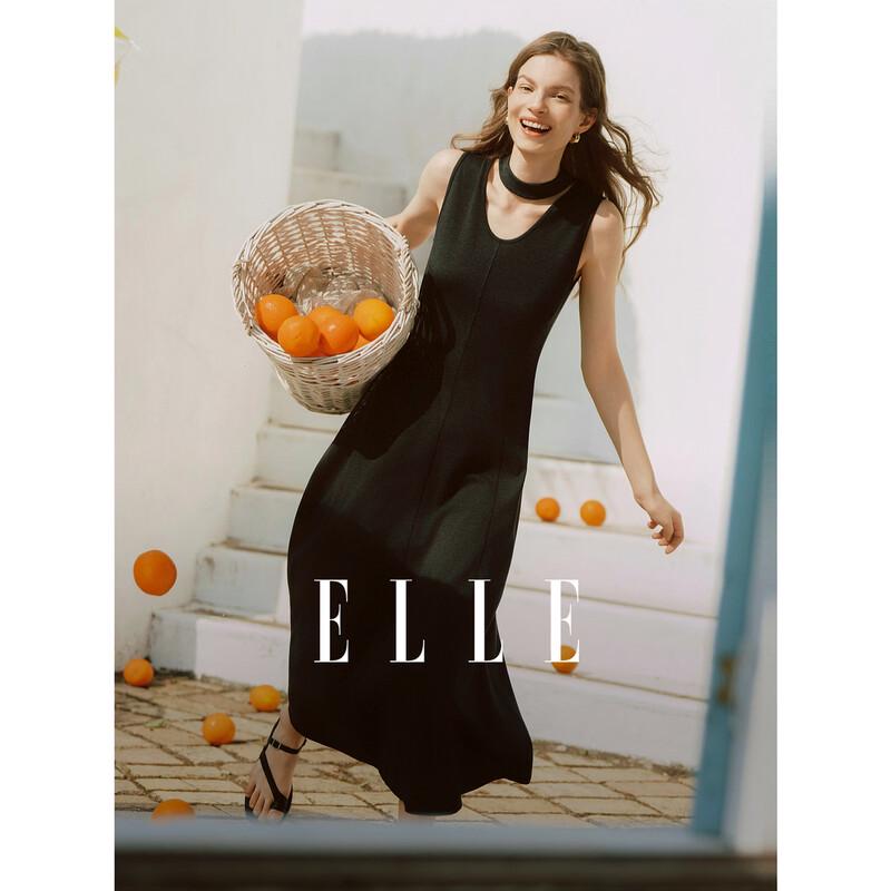 ELLE French Style Sleeveless A-Line Knit Dress M
