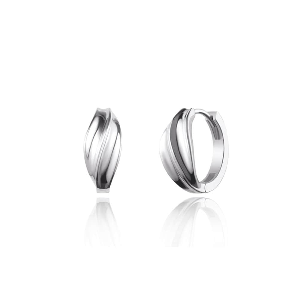 [Stonehenge] Silver One-Touch Earrings U0155