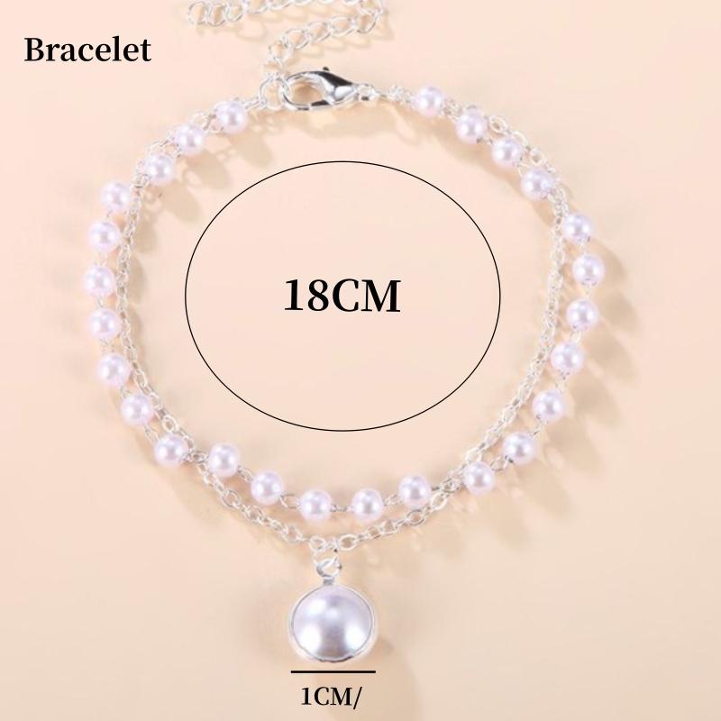 

2021 New Fashion Kpop Pearl Choker Necklace Cute Double Layer Chain Pendant For Women Zircon Girl Gift Gold Necklace Collier