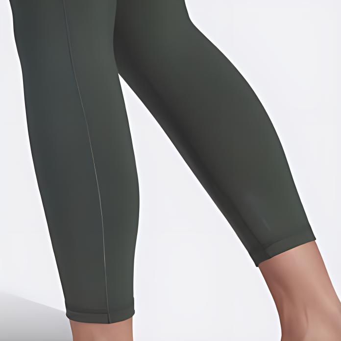 Adidas Solid Color Logo Print High-Waist Fitness Leggings Women Bottoms Green HK6615