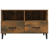 TV Cabinet Smoked Oak 80x36x50 cm Engineered Wood