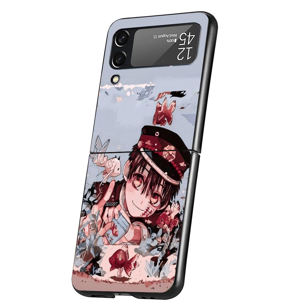 

Toilet Bound Hanako Kun Anime Case Phone Cover for Samsung Galaxy Z Flip 6 5 4 3 5G ZFlip6 ZFlip5 ZFlip4 ZFlip3 Black Hard Trend Galaxy ZFlip6