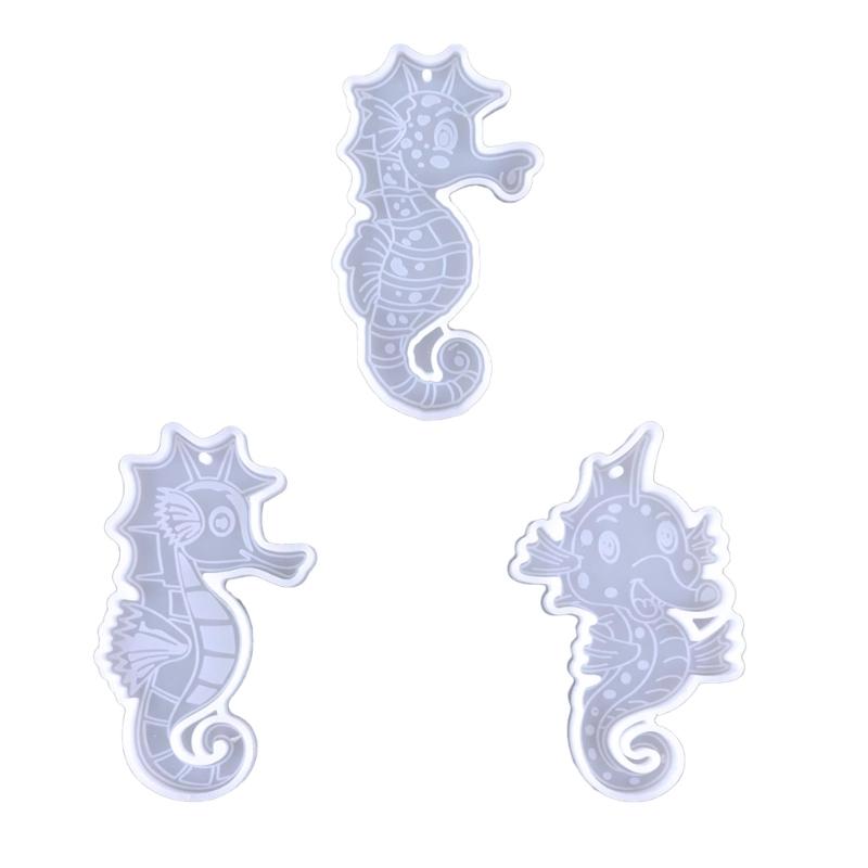 Diy Hippocampus Wind Chime Crystal Epoxy Mold Keychain Pendant Wall Hanging Curtain Wind Chime Mirror Silicone Mold