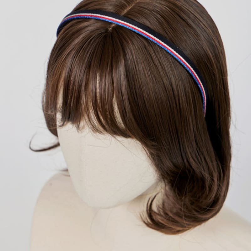 MAIA Gestreifte Stirnbänder (Wähle 2) - Blau, Senfgelb, Orange