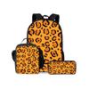 Animal Texture Print Three Piece Backpacks Set for Boy and Girls Best Gifts 2D Flat Cartoon School Bag for Children