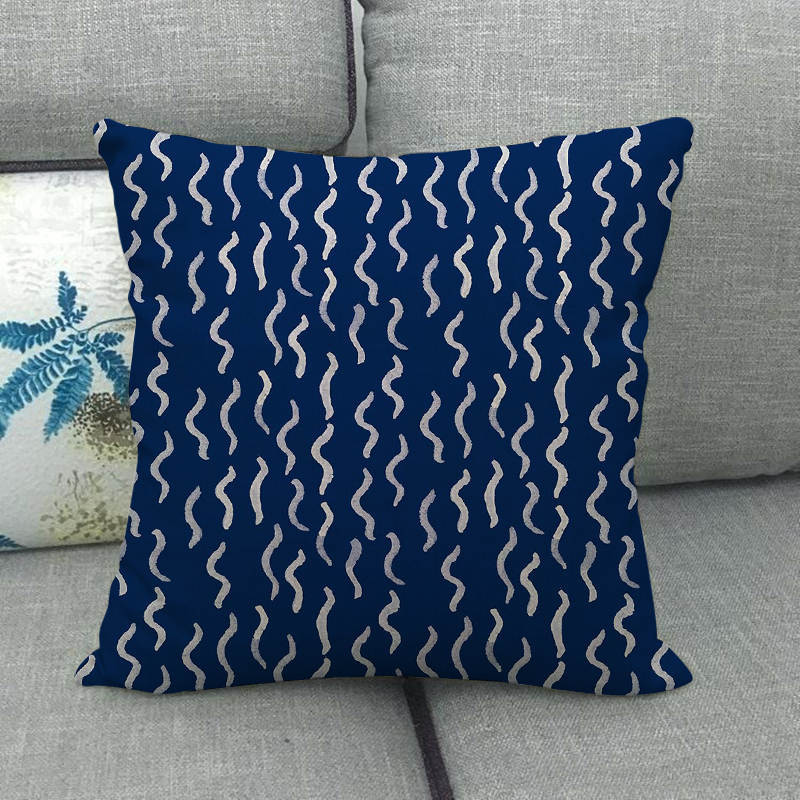 Simple Geometric Patterns Digital Printing Short Plush Pillow Covers For Car Sofa Office Cushion Cover Home Goods 60X60Cm
