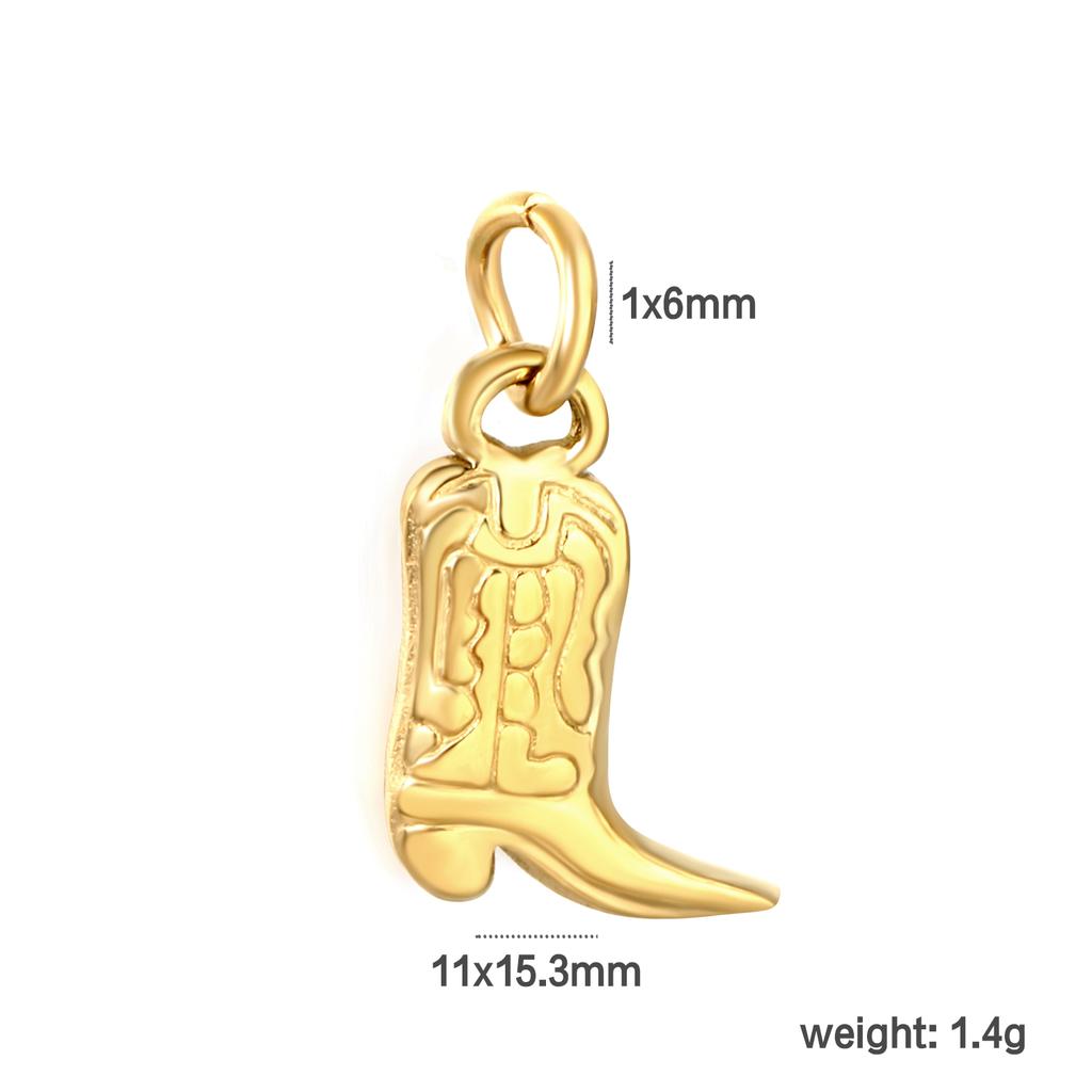 DIY Fashion Jewelry Pendants Pearl Zircon Star Moon Heart 18K Gold Plated Stainless Steel Charms for Necklace Bracelet Making