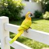 Pflanzenzubehör für den Außenbereich Papagei Gartendekoration Handbemalte Harz-Vogelfigur mit Metallclip Bunter Schreibtisch Wellensittich Ara Ornament
