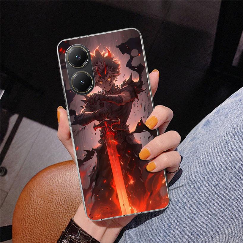 

Black C-Clovers Anime Phone Case For Xiaomi Poco X7 X6 X5 Pro F7 Ultra Redmi 15C 15 13C 13 12C 12 10 10A 10C 9 9A 9C 9T Cover Po Redmi 10 5G