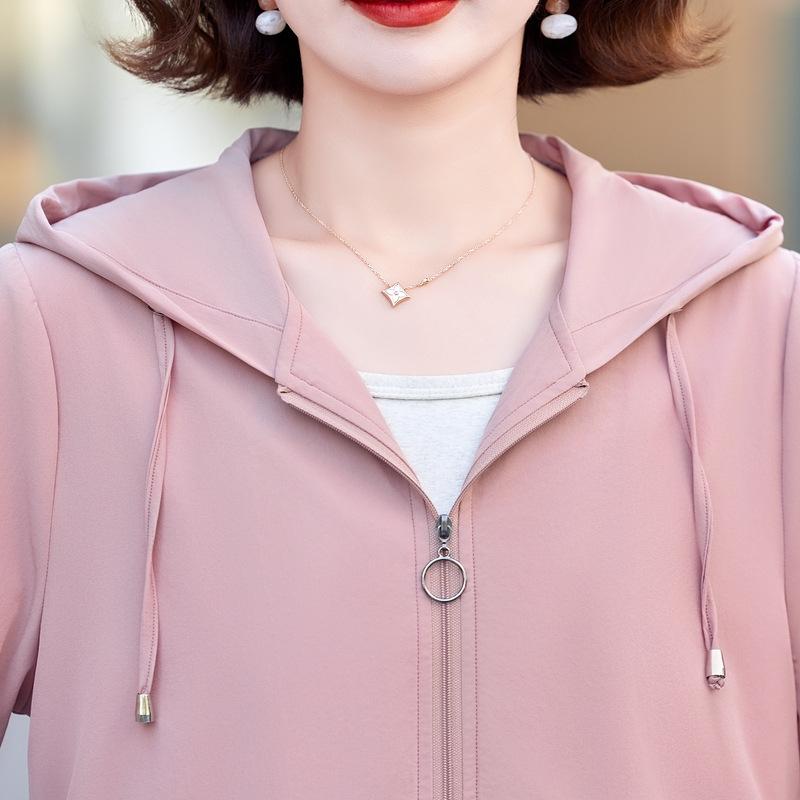 Modna Bluza z Kapturem na Jesień 2025 dla Kobiet w Średnim Wieku i Starszych - Codzienny i Wszechstronny Cienki Top