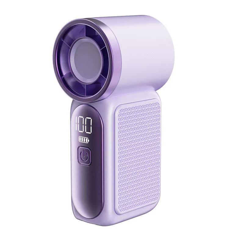 X688 High-Speed USB Rechargeable Mini Turbine Handheld Fan – Long Battery Life & Portable for Outdoor Use.