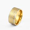 Black Plated Titanium Steel Narrow Men's Ring With Four Divine Beasts Design