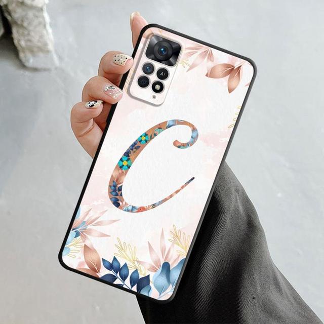 Blumenmuster Blatt Brief Kunst Fall für Xiaomi Redmi Hinweis 12 11t 11s 11 10 8 Pro 9 9s 9t 8t für Mi 10 8 9a 9c 10c 12c K40