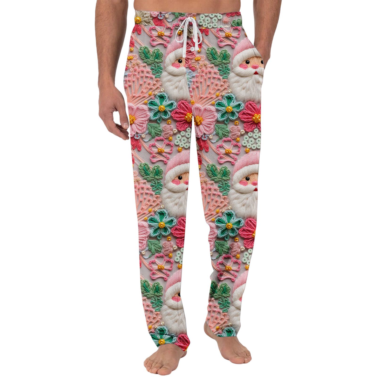 

Мужские рождественские брюки с карманом и для сна | Мягкая хлопковая смесь, эластичная талия S