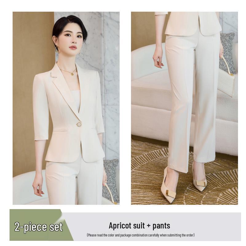 Women's 3/4 Sleeve Professional Suit Set - 2026 Spring OL Temperament Formal Wear for Commuting and Work