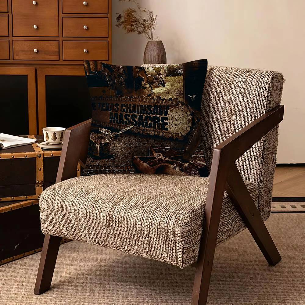 Movie Horror The Texas Chainsaw Massacre Decorative Room Aesthetics Pillow Case Home Decor Bedroom Sofa Bed Pillow Cover x