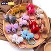 2pcs Hair Accessories Girls Elastique Cheveux Fille Gomas Elasticas Furry Korean Kinder Kleding Rabbit Ears Scrunchie Headbands