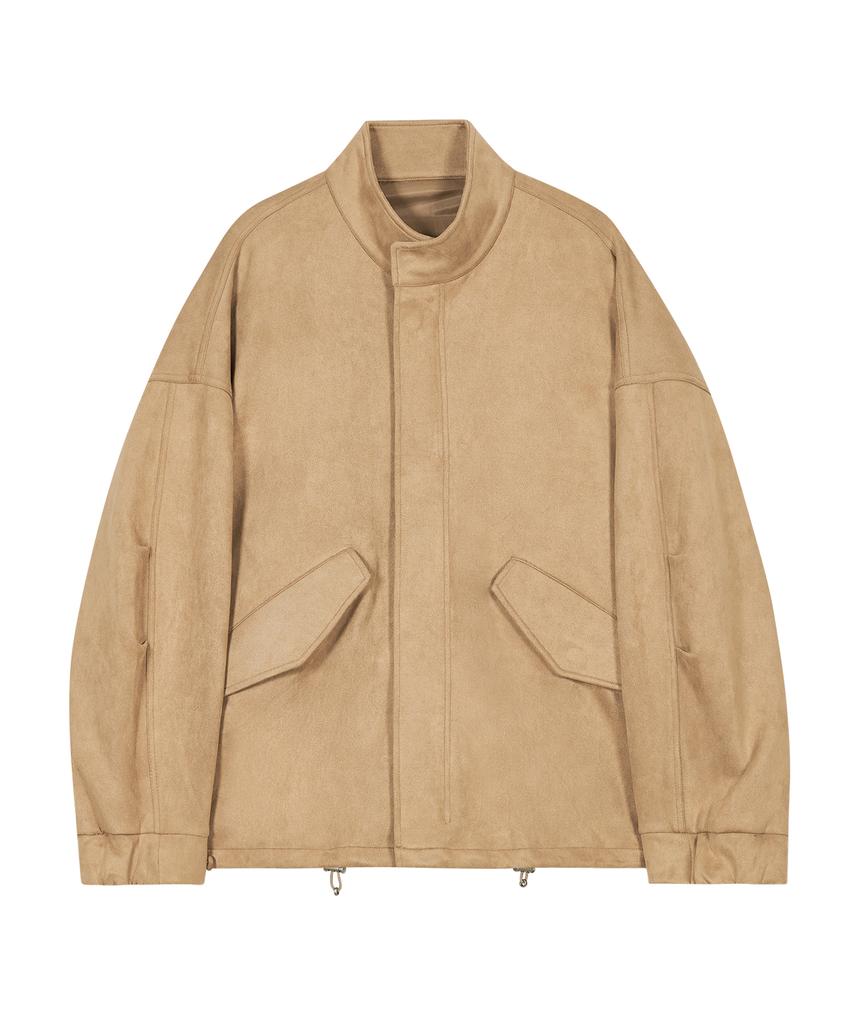 Ironyporno Whiteline 86-Iro233 Half String Fishtail Suede Jacket Camel